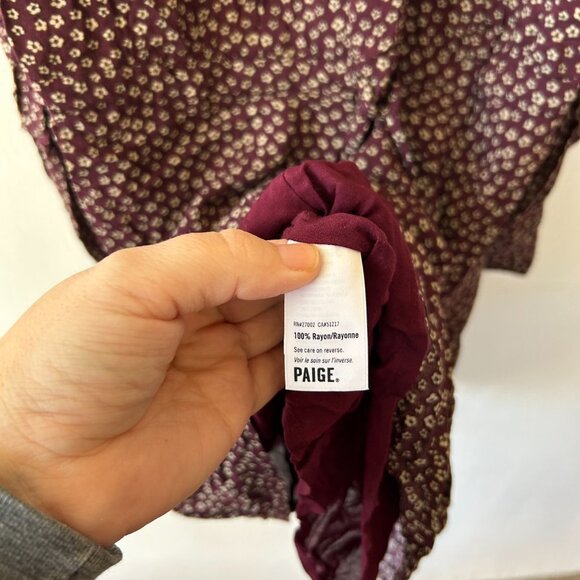 Paige Mini Dress Womens Small Purple Floral Cold Shoulder Lined - Picture 6 of 6